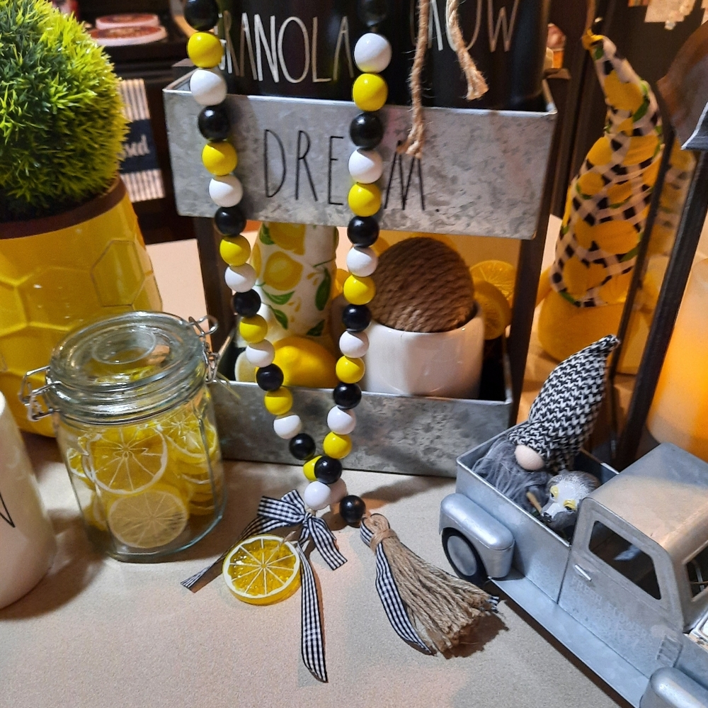 🍋 Farmhouse Bead Garland lemon 🍋